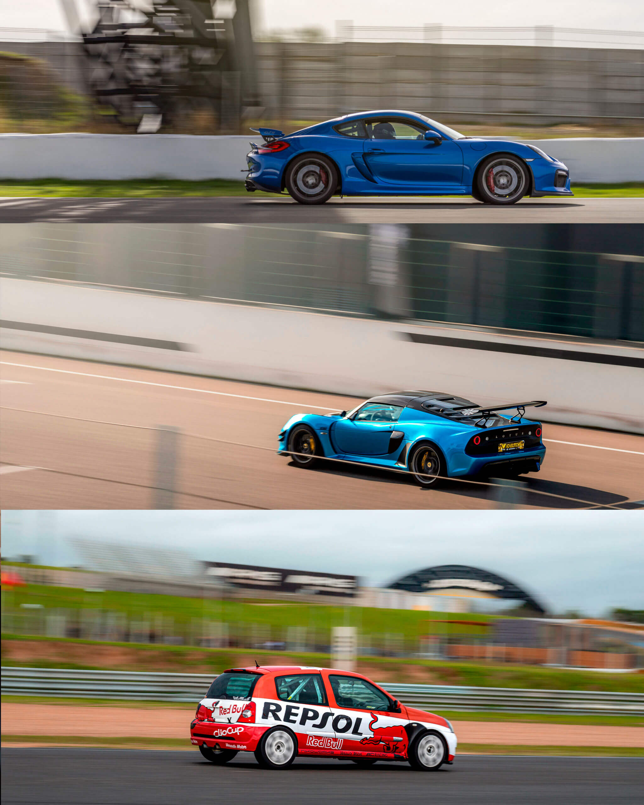 Fotografía circuito Jarama Renault tandas privadas Porsche bmw lotus dunlop