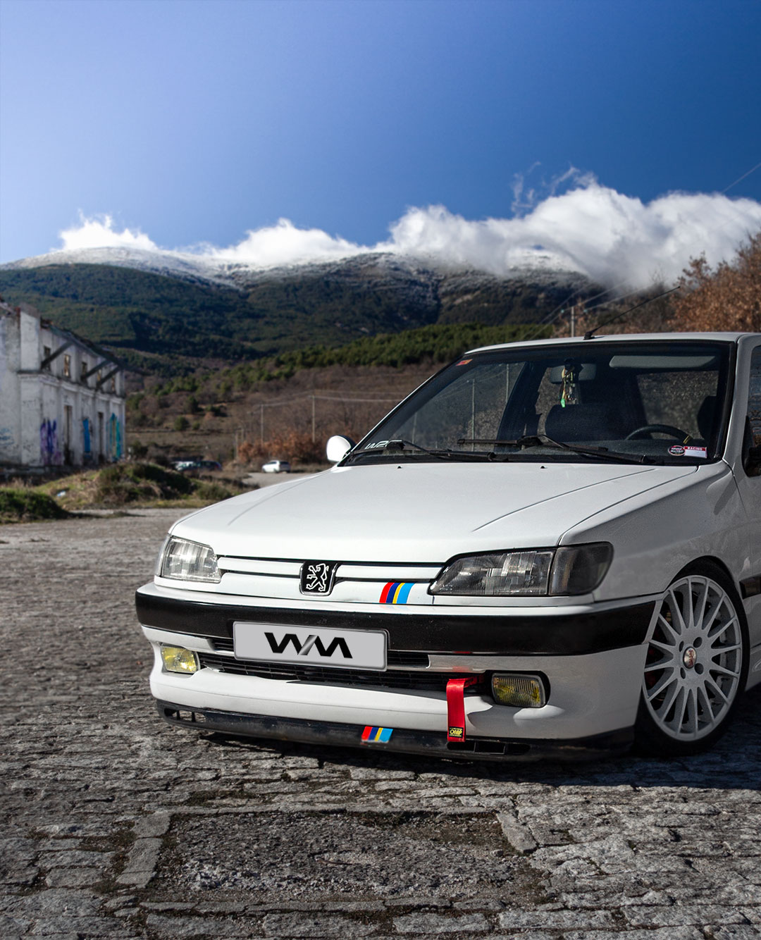 Peugeot 306 xsi durante la ruta en coche desde Madrid a Gascones