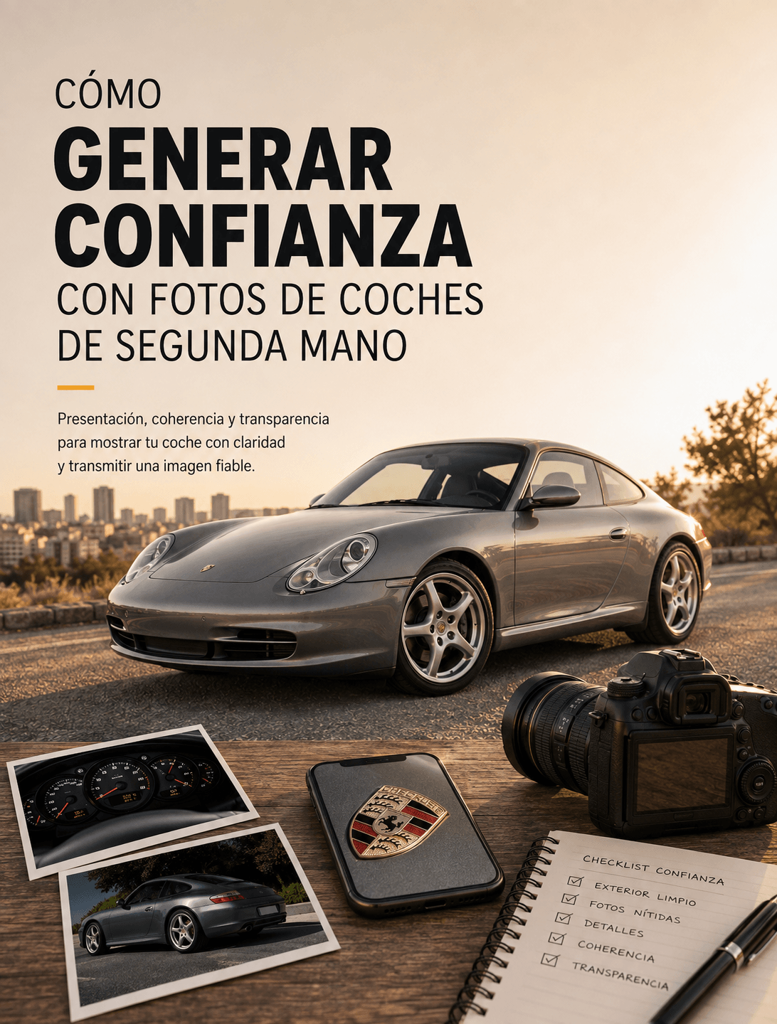 Cómo generar confianza con fotos de coches de segunda mano - Guía de Warmedia